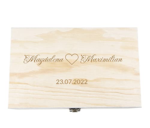 Alsino Scatola Regalo in Legno con Incisione per Matrimonio...