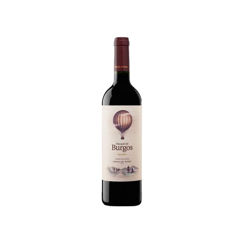 Marqués de Burgos Crianza: Vino tinto elegante con notas de frutas rojas y negras, hierbas aromáticas y chocolate - Taninos suaves, jugosos y final placentero (1 Botella)