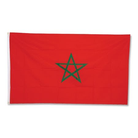 Prom Marokko Flagge - 90 x 150 cm, Grün, Rot