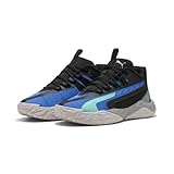 PUMA Zapatillas de Baloncesto Dagger 2 Mid Niños 37.5, Black Bluemazing Aquatic Blue Green
