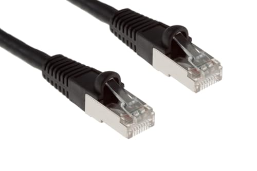 Cable Ethernet Cat6 Blindado 15 ft Negro RJ45 miniatura 1
