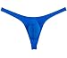 Men's Elastic Thong Spandex T-Back Underwear Blue XL