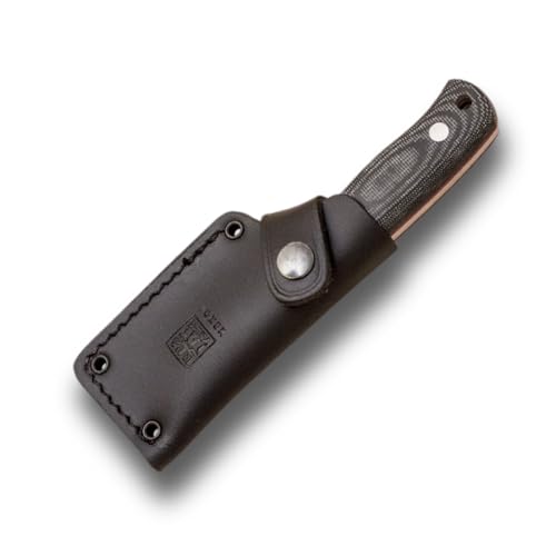 Joker - Erizo TS1 Survival Knife | Micarta Handle | 2.95 Blade | Includes Leather Sheath & 550 Paracord | Ideal for Fishing Hunting Camping Hiking Hunting Knife CM81