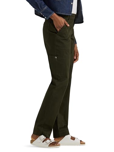 Lee Damen Ultra Lux Comfort with Flex-to-go Utility Pant Hose, Dark Olive Night, 44 Kurze Schlauch – Ansicht 3