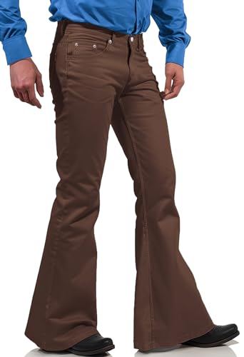Mens Bell Bottom Pants 60s 70s Outfits for Men Disco Vintage Denim Jeans | Disco Party Trousers | Stretchyeveryday wear Retro Stylish Flared Pants 70s 80s Theme Clothing Halloween Costume product thumbnail 9