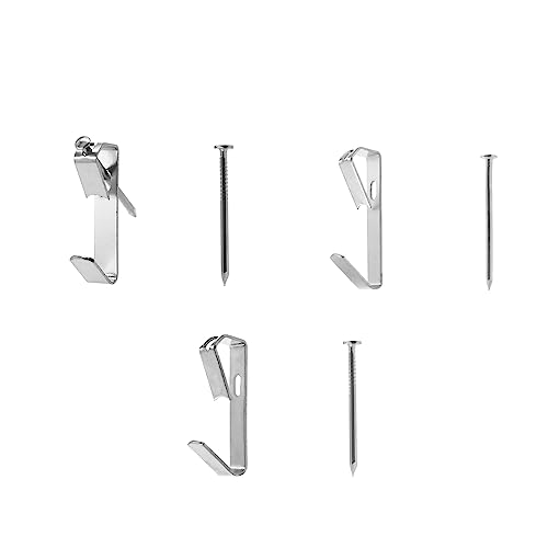 Image of 100 Pieces Picture Hanging Kit with Screws,SAFYY Picture Hooks for Hanging Pictures Heavy Duty,Wall Painting Hanging Hooks Picture Frame Hooks for Wall Mounting(Silver 30LB*70，50LB*20,100LB*10)