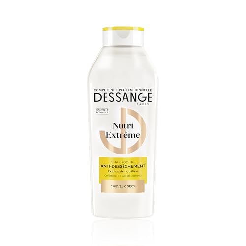DESSANGE - Nutri-Extrême Shampoo – Formel angereichert mit Keramik & Kamelienöl – gegen Austrocknen – nährt, schützt & geschmeidig – trockenes Haar – 280 ml