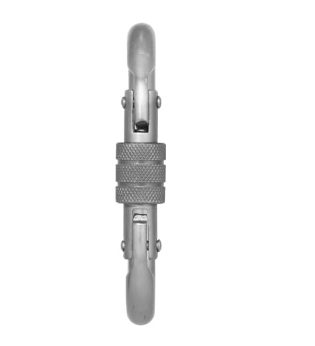 Image of Karam Steel Carabiner Hook PN-112 Gate Opening: 18 mm, Tensile Strength: 25 Kn - (PN 112)' (Alloy Steel, Steel Screw Locking Karabiner) | Pack of 2