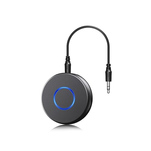 SONRU Bluetooth Aux Adapter for Car, Wireless Audio Receiver, Portable Hands-Free Kit with RCA AUX 3.5mm for Home/Car Stereo Music Streaming Sound System