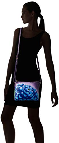 Image of Anna by Anuschka Women's Hand-painted Women's Genuine Leather Slim Medium Crossbody