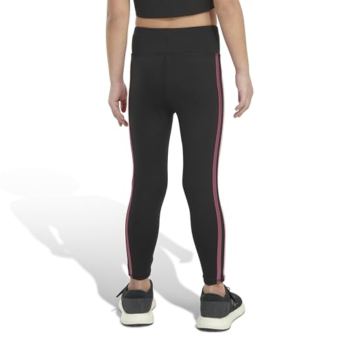 adidas Meia-calça comprida para meninas Aeroready Performance, Preto, multirosa, 6X