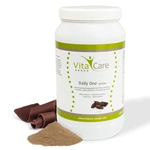 VitaCare Daily One Protein Shake Chocolade, 630 g Whey Proteïnepoeder met Poeder Poeder met Poeder met Eiwitrijk Fitness Supplement