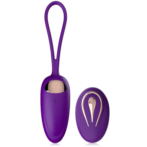 Bullet Vibrator with Remote Control for G-Spot Stimulation, Wireless Vibrating Eggs,Rechargeable Waterproof Clitoral Wearable Love Balls with 12 Vibrations,Adult Sex Toys for Women Couples Dark Purple