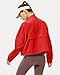 Locachy Women's Lightweight Zip Up Athletic Jacket Stand Collar Windproof Sun Protection Workout Outdoor Jacket Red M