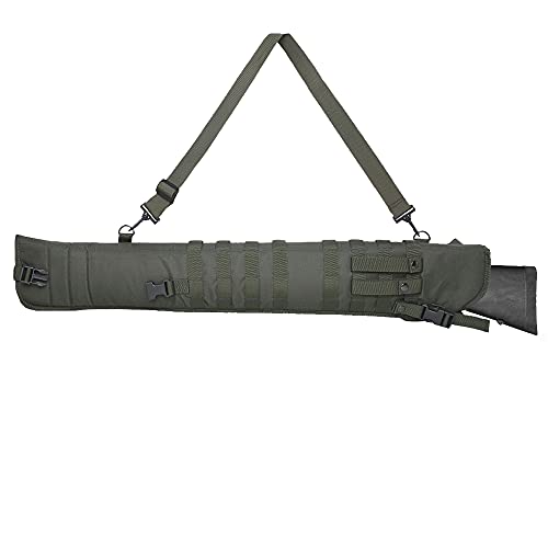 Tactical Shotgun Rifle Scabbard Bag Shoulder Adjustable Strap Outdoor Hunting Molle Holster(Green) #TOP2