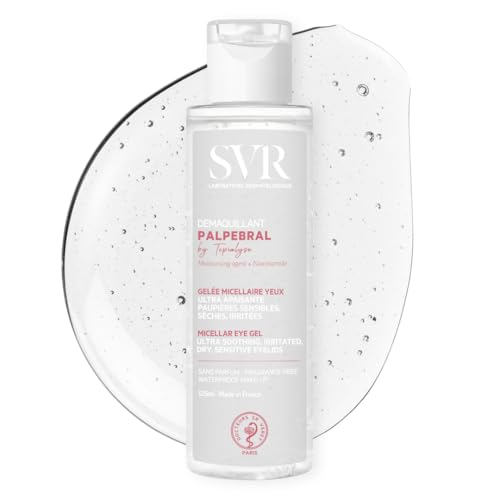 SVR PALPEBRAL Soothing No-Rinse Eye Makeup Remover Gel for Hypersensitive, Dry, Sore, Allergy-Prone Eyelids and Eye Contour, Minimalist Formula, 125ml