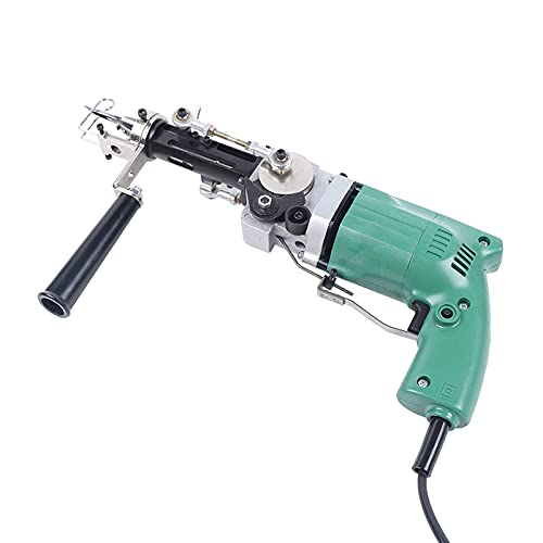 Electric Rug Tufting Gun, Industrial Grade Tufting Gun 9-18mm Rug Tufting Machine with Two Heads(Loop Or Cut Pile Tufting Heads) for Cotton Yarn Chemical Fiber Yarn Bottom Cloth (US Stock)