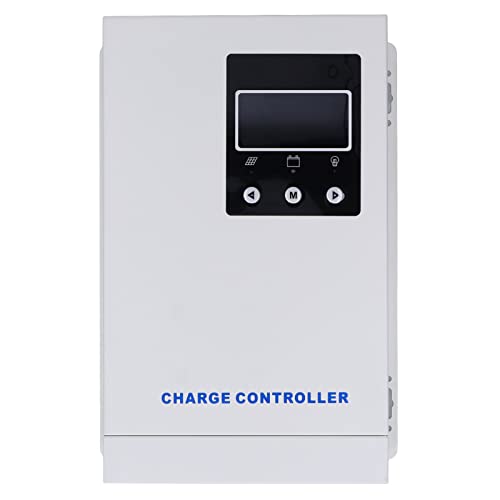 Mingzhe Controlador de Carga Solar MPPT Regulador de Panel WiFi Eficiente Aplicable para Sistemas de Energía Solar RVS ALEAY ACERO (100A)
