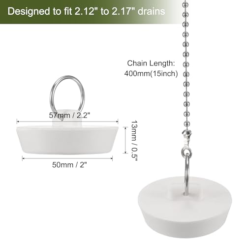 Tapones de goma para desagüe de 2 pulgadas, 2 unidades miniatura 2