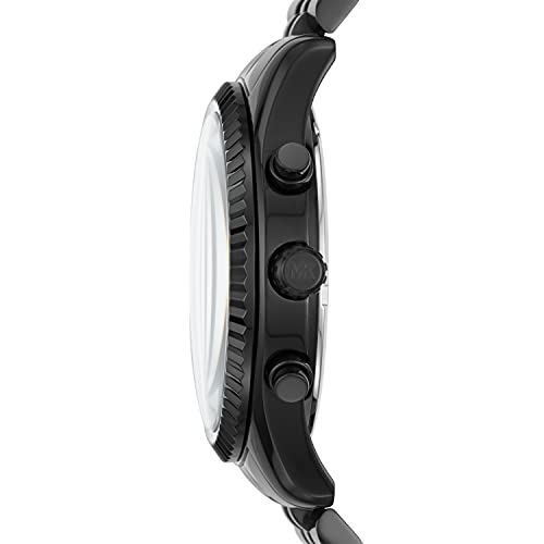 Image of Michael Kors Lexington Chronograph Stainless Steel Watch, Blackout, Dress Watch