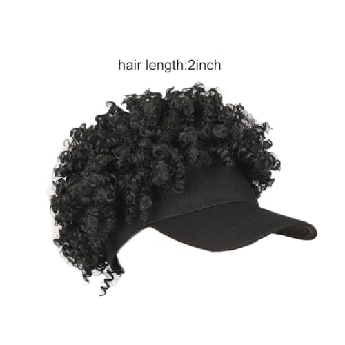 Gorra con extensiones de cabello rizado corto y ajustable para mujer Wudaizhi 8