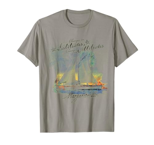 Margaritaville Changes in Latitude Grey Letter Print T-Shirt
