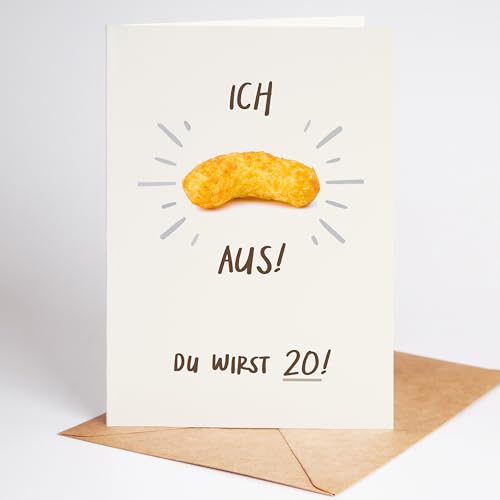 Lovely Cards -Ich Flip aus! Du wirst 20! - lustige Geburtstagskarte zum 20. Geburtstag für Frauen Männer - Mann Frau - lustige Geburtstagsgeschenke - A6 (Klappkarte)