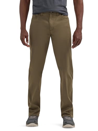 Wrangler Authentics Mens Performance 5 Pocket Outdoor Pant Earth Green 36W x 32L