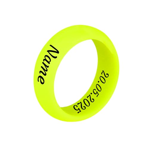 Personalized Silicone Couple Rings Set - Comfort Fit, Customizable, Available in 13 Colors(2 packs)
