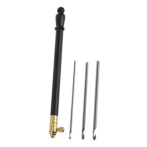OSALADI French Beads Embroidered Beads Set Metal Handle Hook Needles for Embroidery Punch Knitting Set