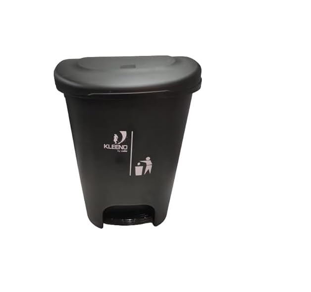 Image of Cello Plastic Pedal Step-On Garbage Dustbin 50 Ltr, Black
