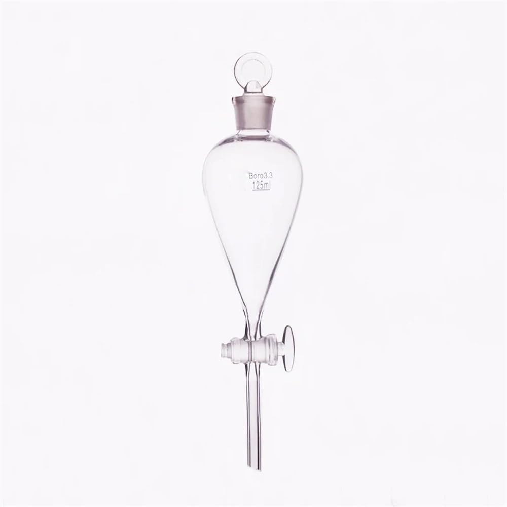 Instrumentos y Equipos de Laboratorio Embudo de decantación con tapón de vidrio esmerilado, 10 ml, 125 ml, 250 ml, 500 ml y 5000 ml, válvula de conmutación de vidrio.(5000mL)