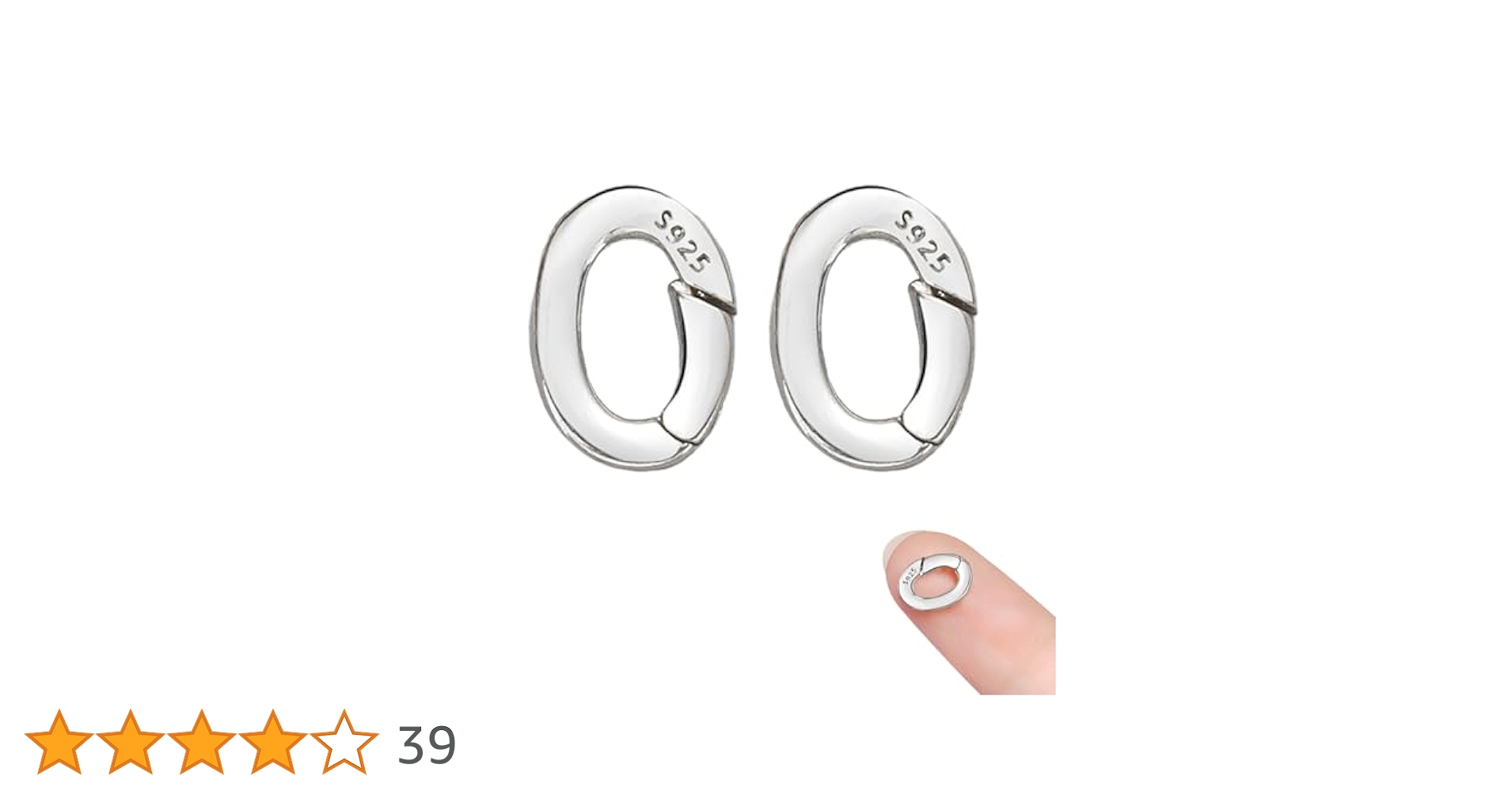 シルバー925ハンドメイドアクセサリー専用 Amazon.co.jp: aninako カラビナ 丸 2個シルバー925製