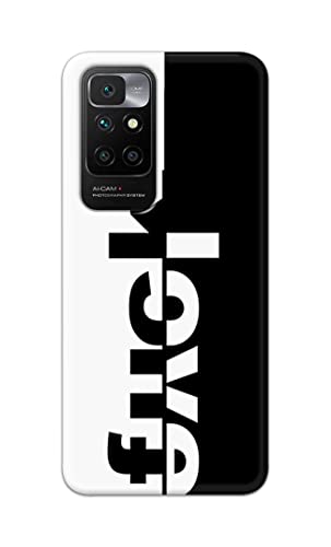Image of PRINTFIDAA One Words Fukc Love Creative Art Innovative Wonderfull Printed Designer Hard Case for Redmi 10 Prime Back Cover -(e) RPM1003