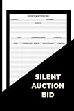 silent auction bid: Fundraiser and Silent Auction Bid Sheets Tracker, Charity Event Auction Bid Tracker, Log Book, charity Auction Bid Forms Tracker.