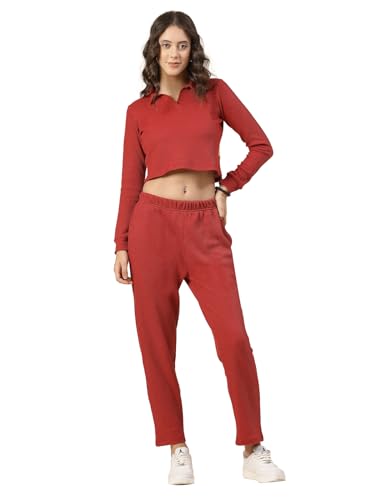 Image of Rigo Cotton Co-ord Set for Women | Round Neck, Slim Fit Tracksuit Co-ords Set for Women | Stylish Dresses for Women | Casual Wear, Beach Wear, Vacation Wear Outfit for Women