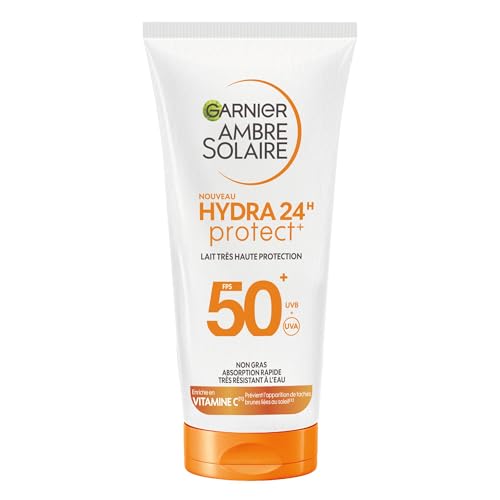 Garnier Ambre Solaire Lait SPF50+ hydratation peaux sèches