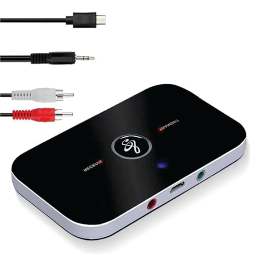 Adaptador Bluetooth Receptor 5.0, Transmisor Receptor Bluetooth Audio Inalámbrico 2 en 1 con Cable...