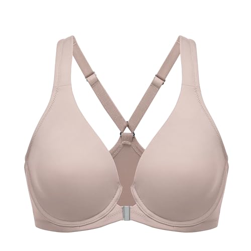 Image of DELIMIRA Women's Front Closure Racerback Plus Size Bra