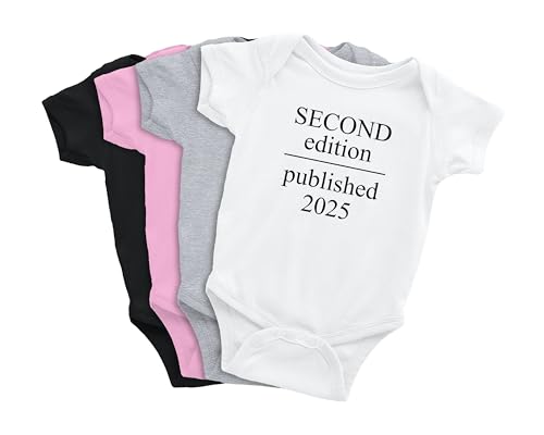 Second Edition Published 2025 Onesie® • Baby Book Lover Outfit • Natural Color Baby Clothing • Black Ink • Printed in USA • Baby Shower Gift3