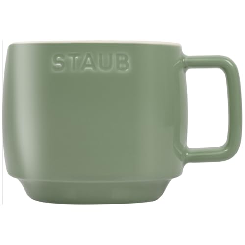 Staub Z1029-090 Stacking Mug S Eucalyptus 8.5 fl oz (250 ml) Ceramic Mug Microwave Safe Ceramic Stacking Mug