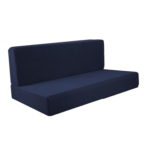Housses de canapés élastiques et souples anti-taches bleu - 8