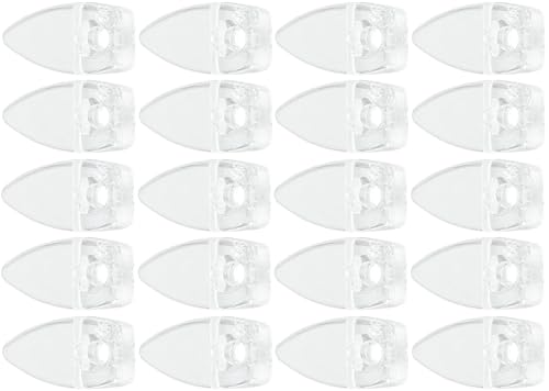 cyclingcolors 20x Support mural de miroir à visser forme ovale plastique transparent Porte miroir Taquet Protection Verre Vitre Meuble Séjour Chambre Cuisine...