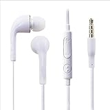 Par de Auriculares Bluetooth - para S4 para Auriculares S6 para Auriculares con teléfono móvil I9300 con Cable y Ajuste de Trigo para Auriculares intrauditivos J5 / JB - Blanco