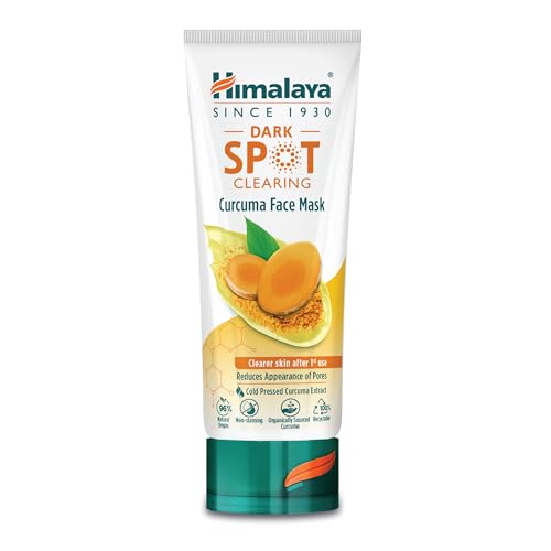 Himalaya Maschera alla curcuma per eliminare le macchie scure e ridurre visibilmente l'aspetto dei pori - 75ml, Confezione da 1