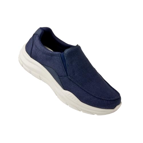 Deklan Men's Slip-On Comfortable Shoes with Arch Support Wide Toe Box for Plantar Fasciitis and Foot Pain Relief