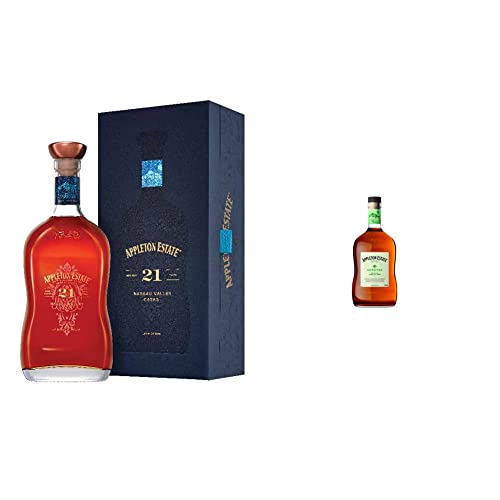 Appleton Estate 21 Years Old Rum, 70 cl & Signature Jamaica Rum, 70cl