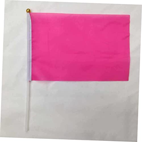 Drapeaux flottants décoratifs roses de 14x21 cm légers et résistants