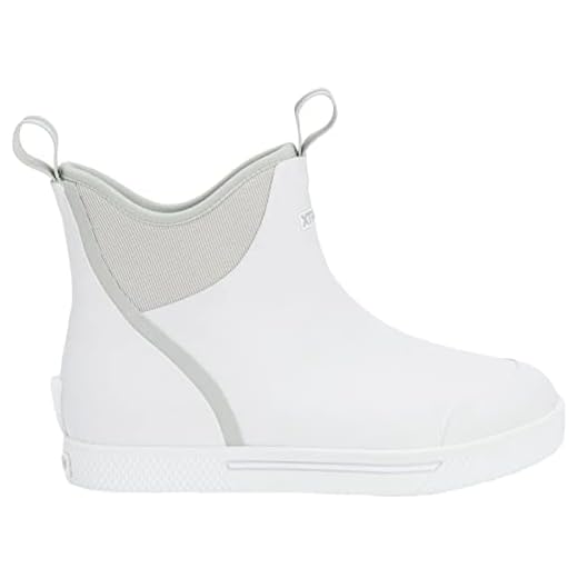 Xtratuf mens Wheelhouse 6" Waterproof Reinforced Toe & Heel Slip Resistant Wide Rubber Fishing Rain Ankle Boot, White, 10 US