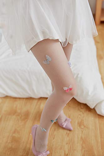 Image of Ulalaza Sparkle Hollow Out Letter Nude Colorful Rhinestone Hot Drilling Fishnet Pantyhose Tights for women Luminous
